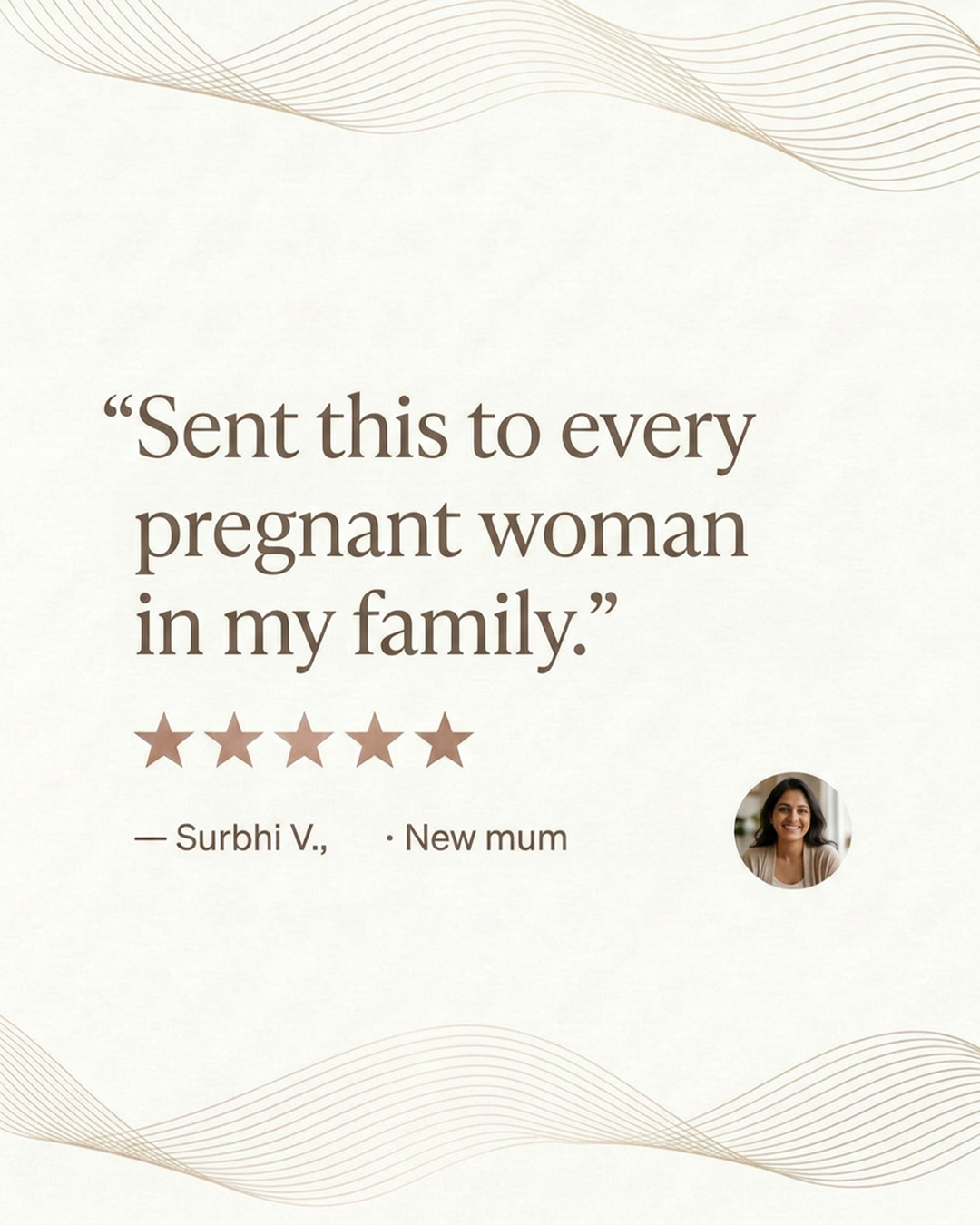 Wombwise testimonial from an early mom