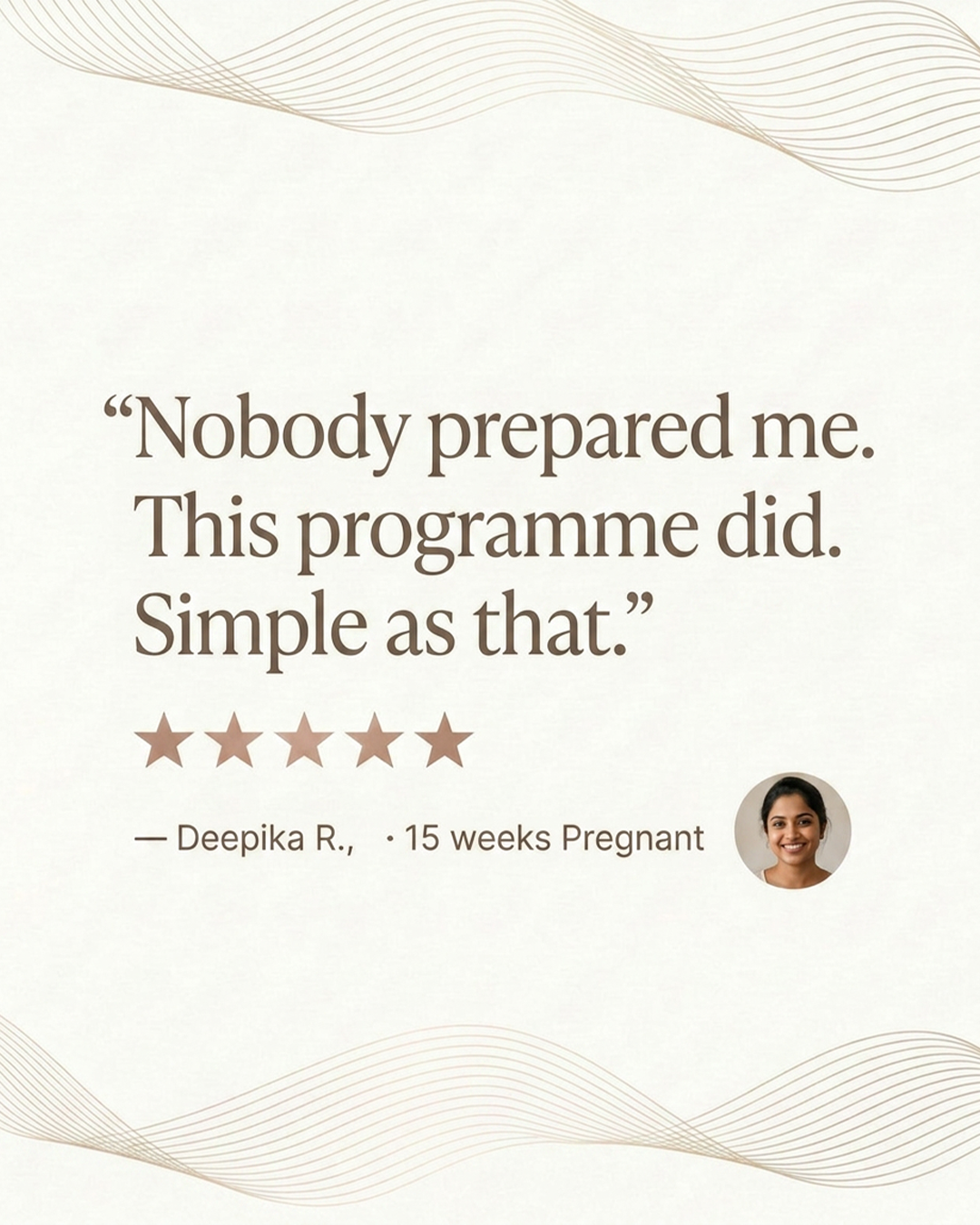 Wombwise testimonial from an early mom
